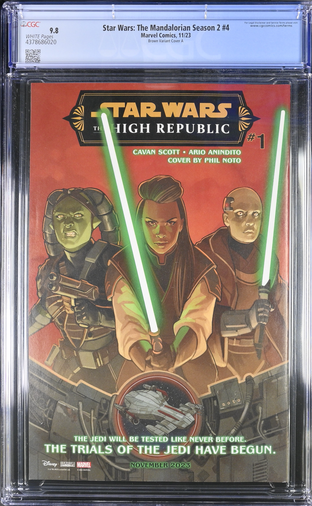 Star Wars: The Mandalorian Season 2 #4 Brown 1:25 Retailer Incentive Variant CGC 9.8