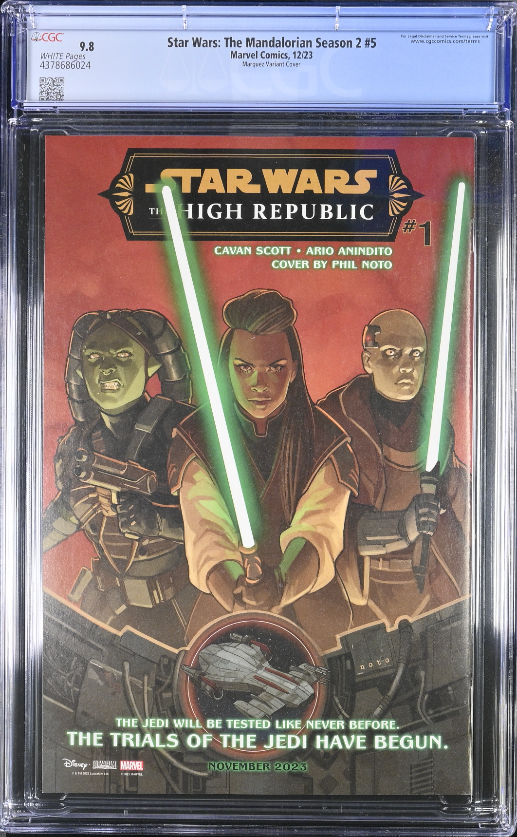 Star Wars: The Mandalorian Season 2 #5 Marquez 1:25 Retailer Incentive Variant CGC 9.8