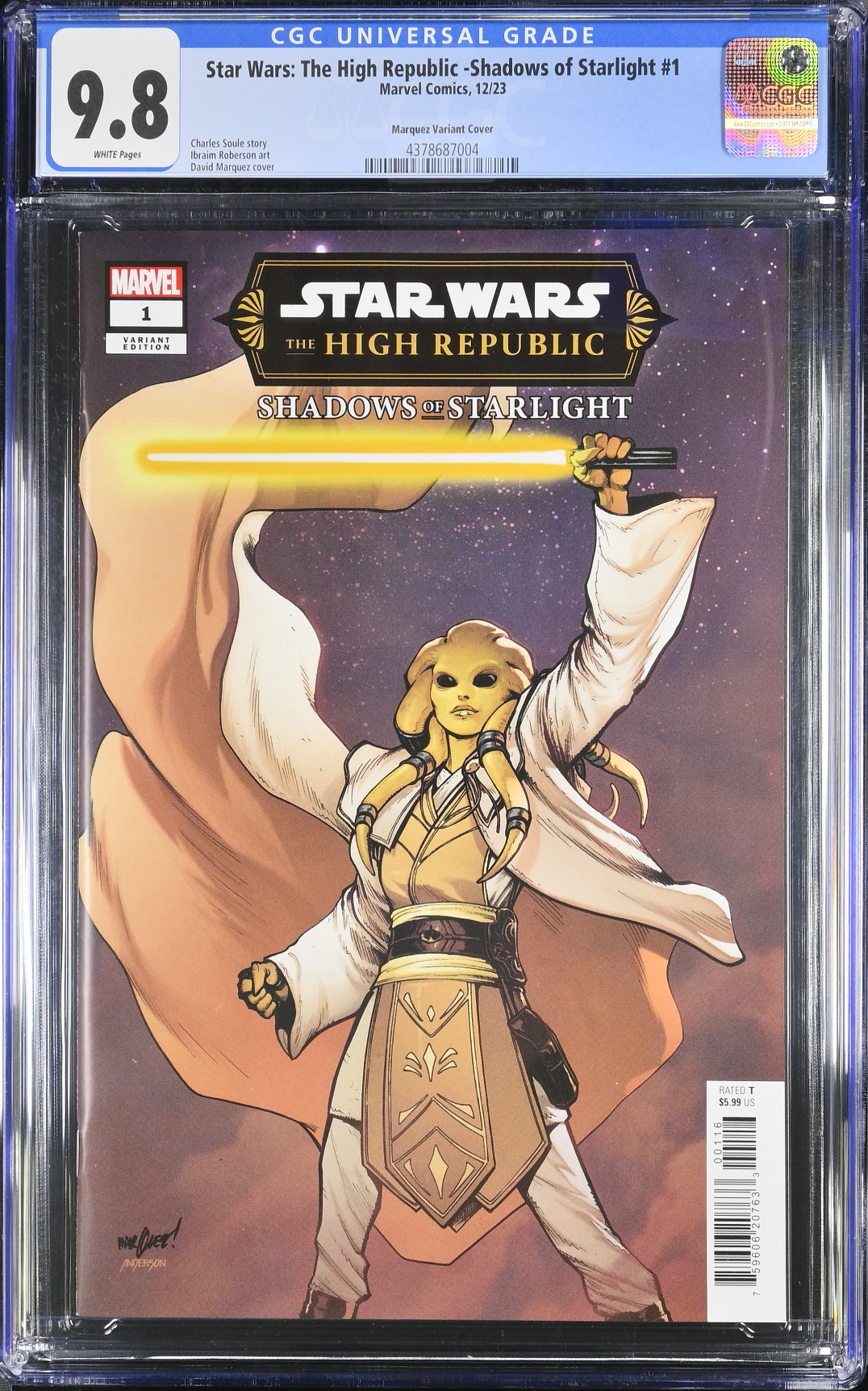 Star Wars: The High Republic - Shadows of Starlight #1 Marquez 1:25 Retailer Incentive Variant CGC 9.8