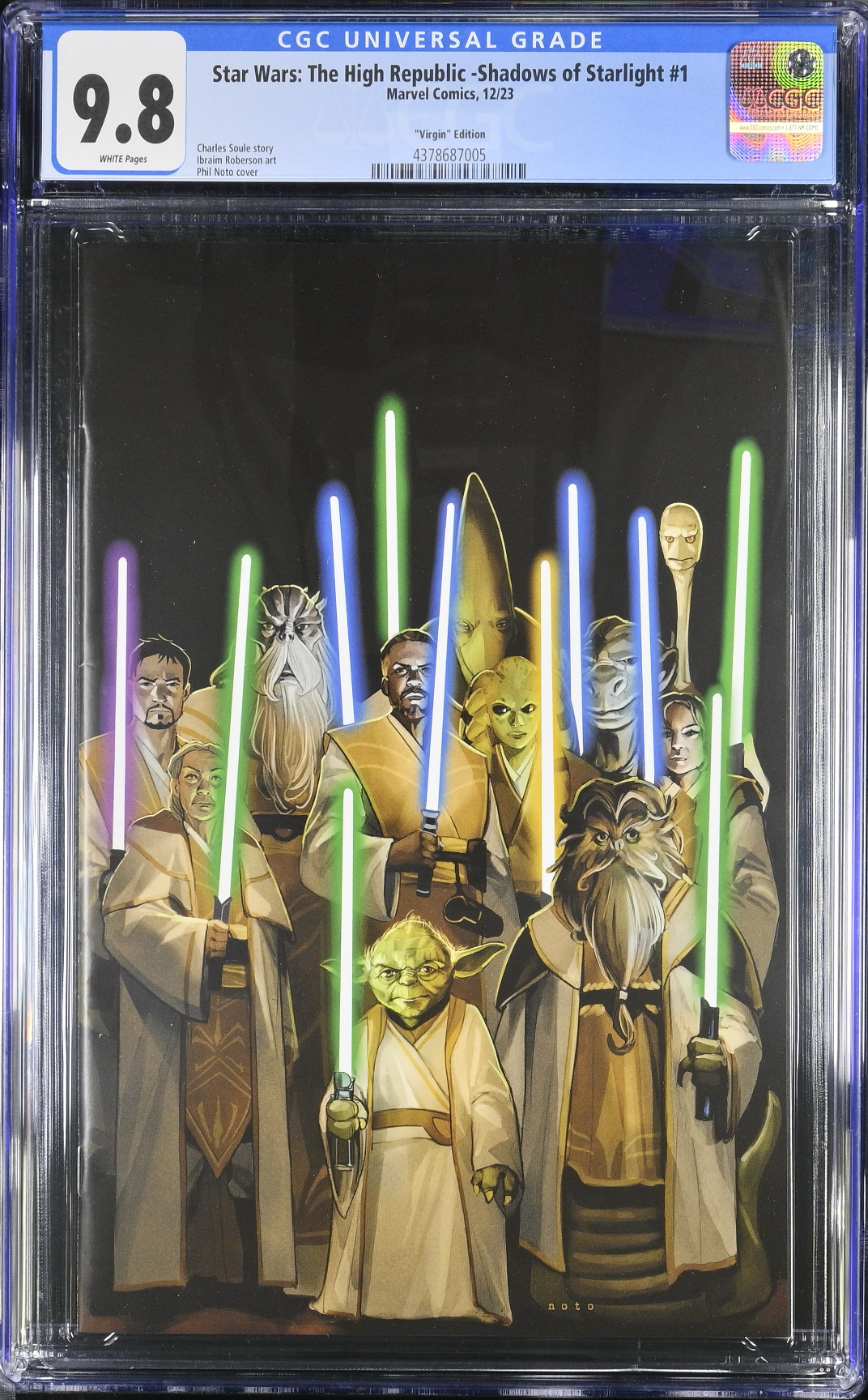 Star Wars: The High Republic - Shadows of Starlight #1 Noto 1:100 Virgin Retailer Incentive Variant CGC 9.8