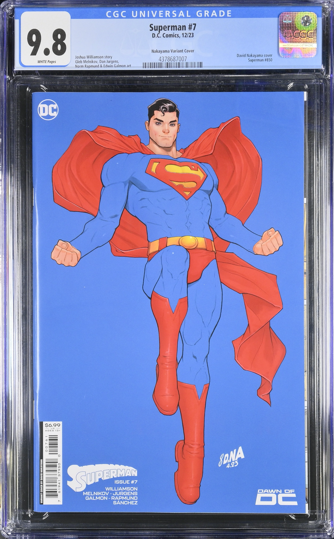 Superman #7 (#850) - Cover D - Nakayama Variant CGC 9.8