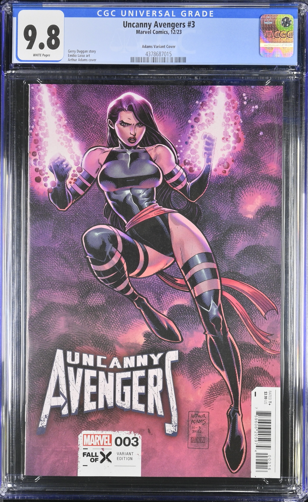 Uncanny Avengers #3 Adams 1:50 Retailer Incentive Variant CGC 9.8