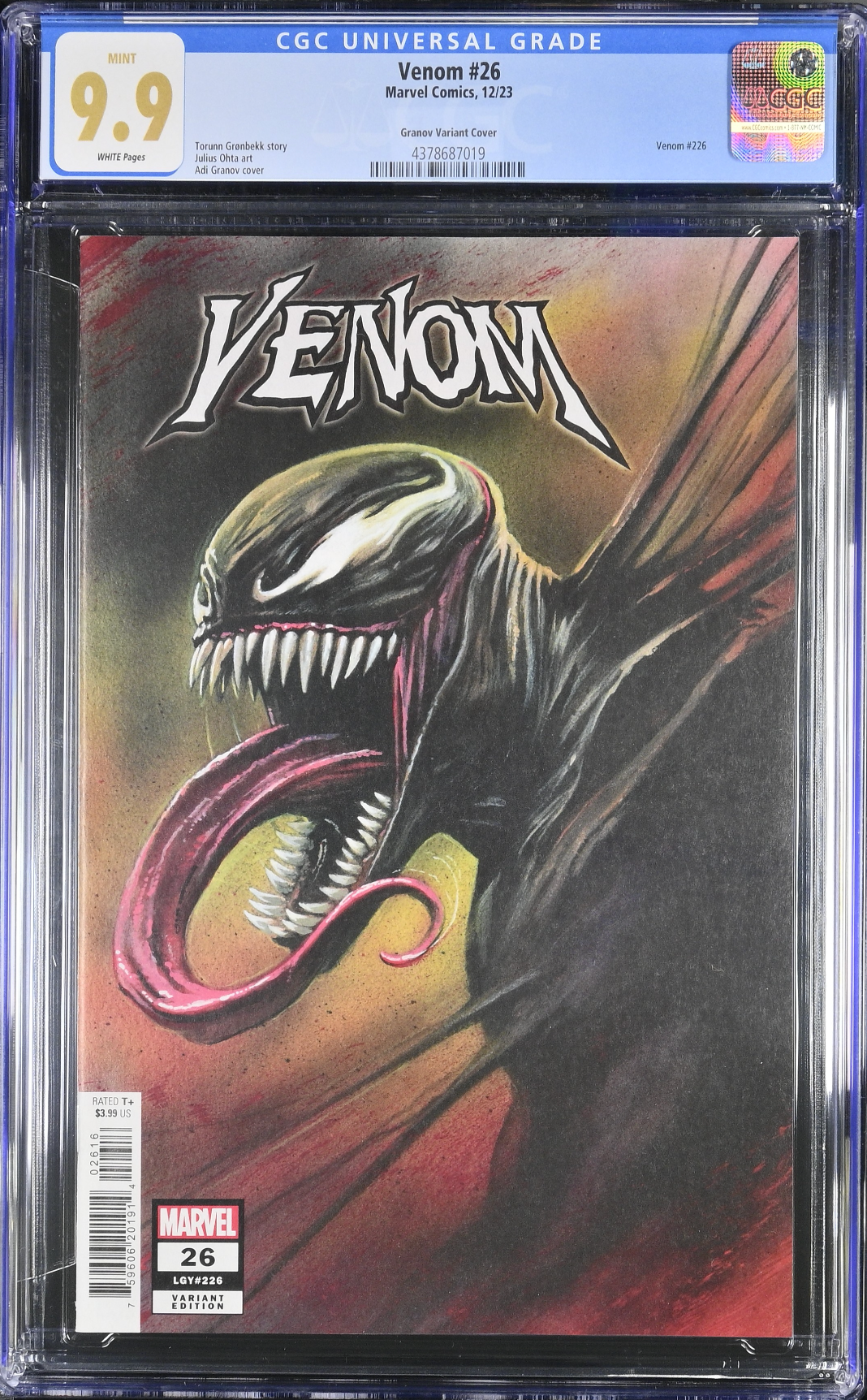 Venom #26 Granov 1:25 Retailer Incentive Variant CGC 9.9