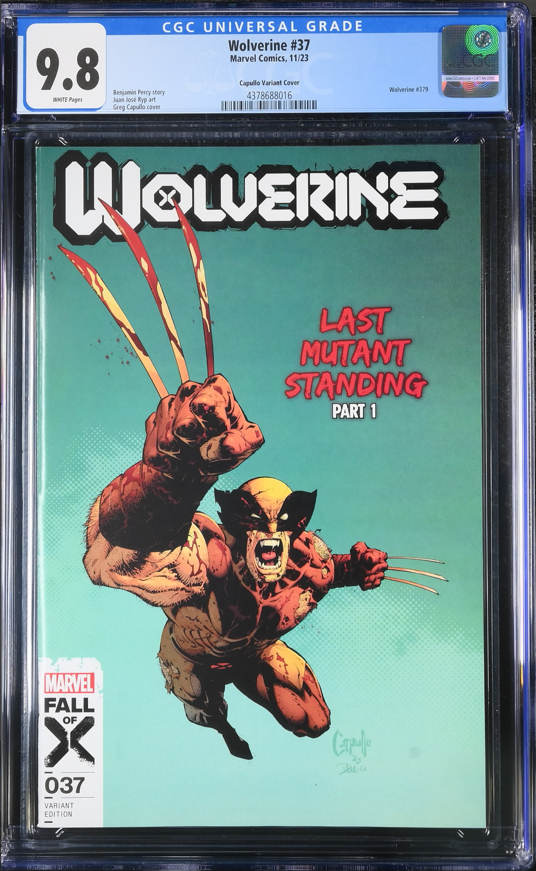 Wolverine #37 Capullo Variant CGC 9.8