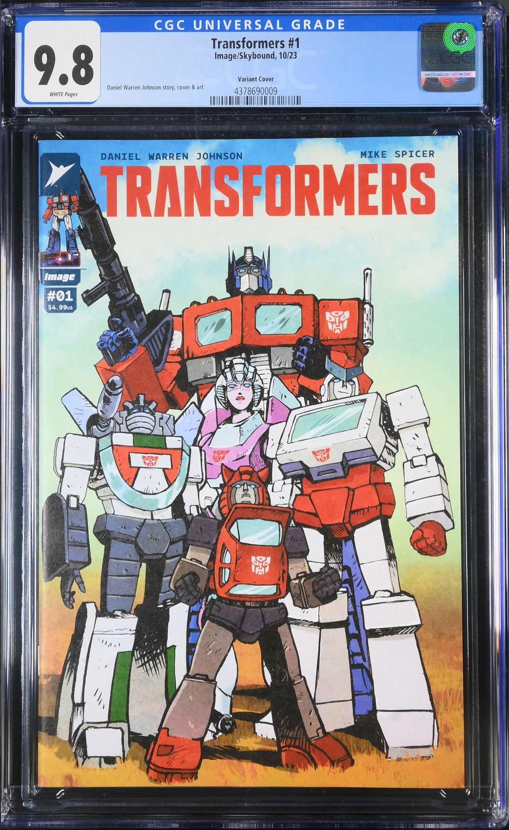 Transformers #1 - Cover B - Johnson & Spicer Variant CGC 9.8