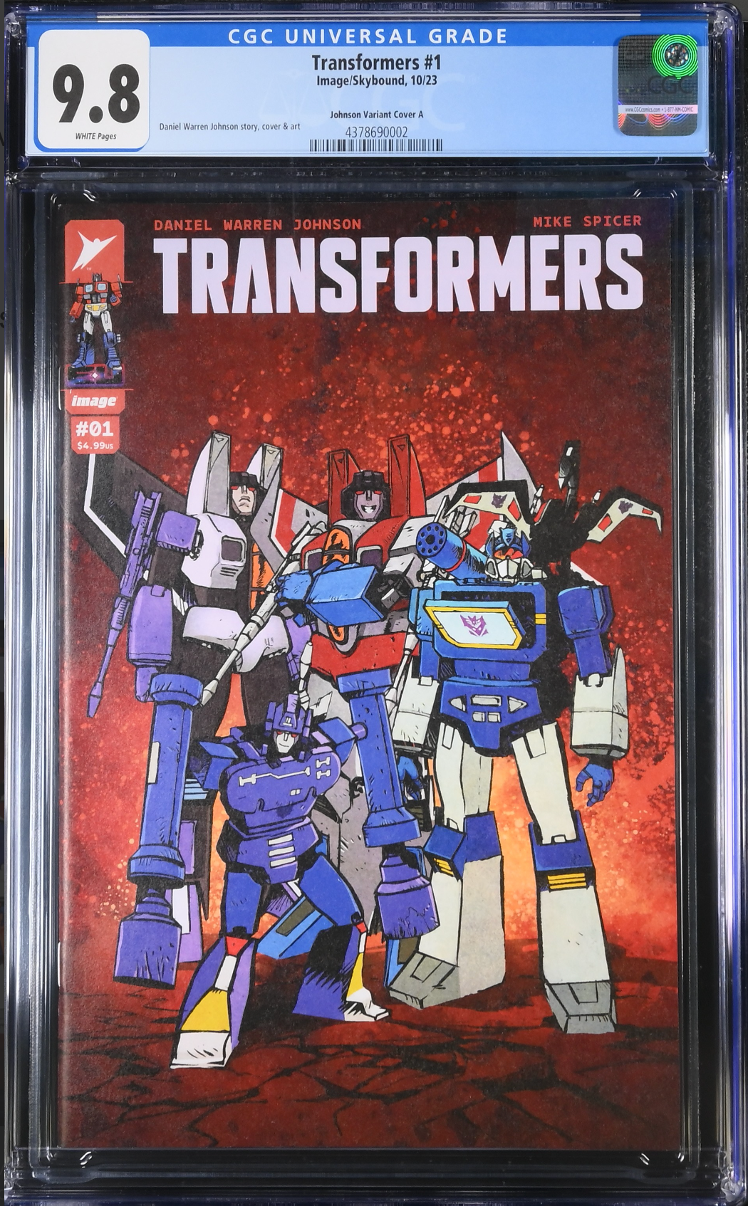 Transformers #1 - Cover C - Johnson & Spicer Variant CGC 9.8