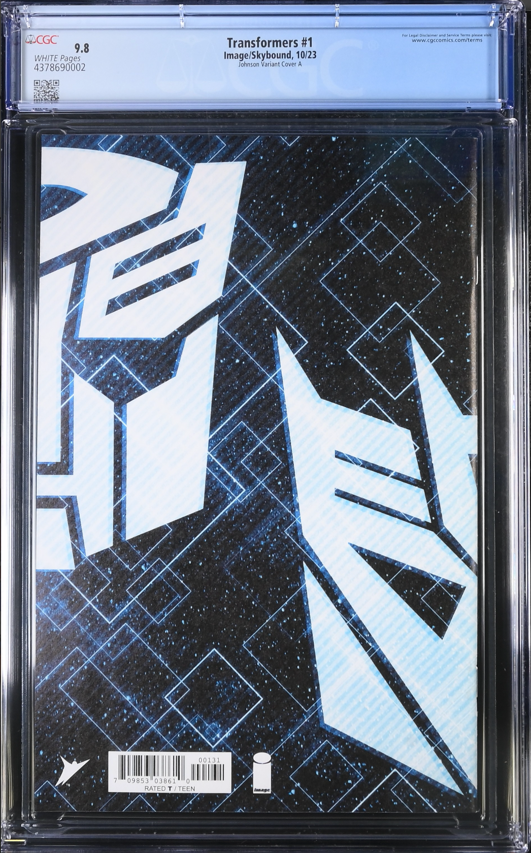 Transformers #1 - Cover C - Johnson & Spicer Variant CGC 9.8