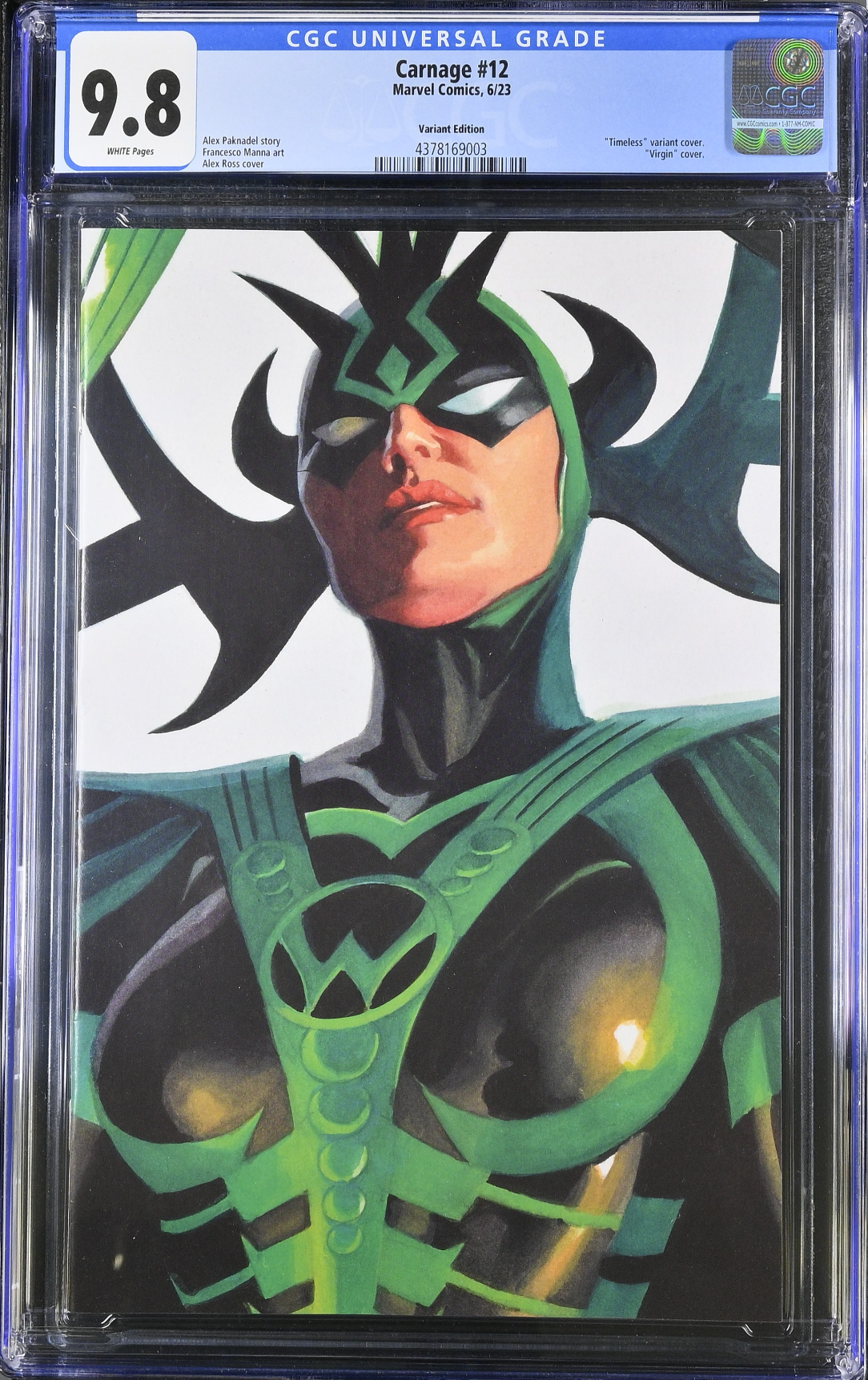 Carnage #12 Alex Ross Hela "Timeless" Variant CGC 9.8