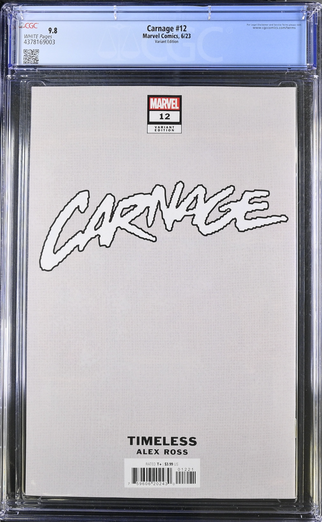 Carnage #12 Alex Ross Hela "Timeless" Variant CGC 9.8