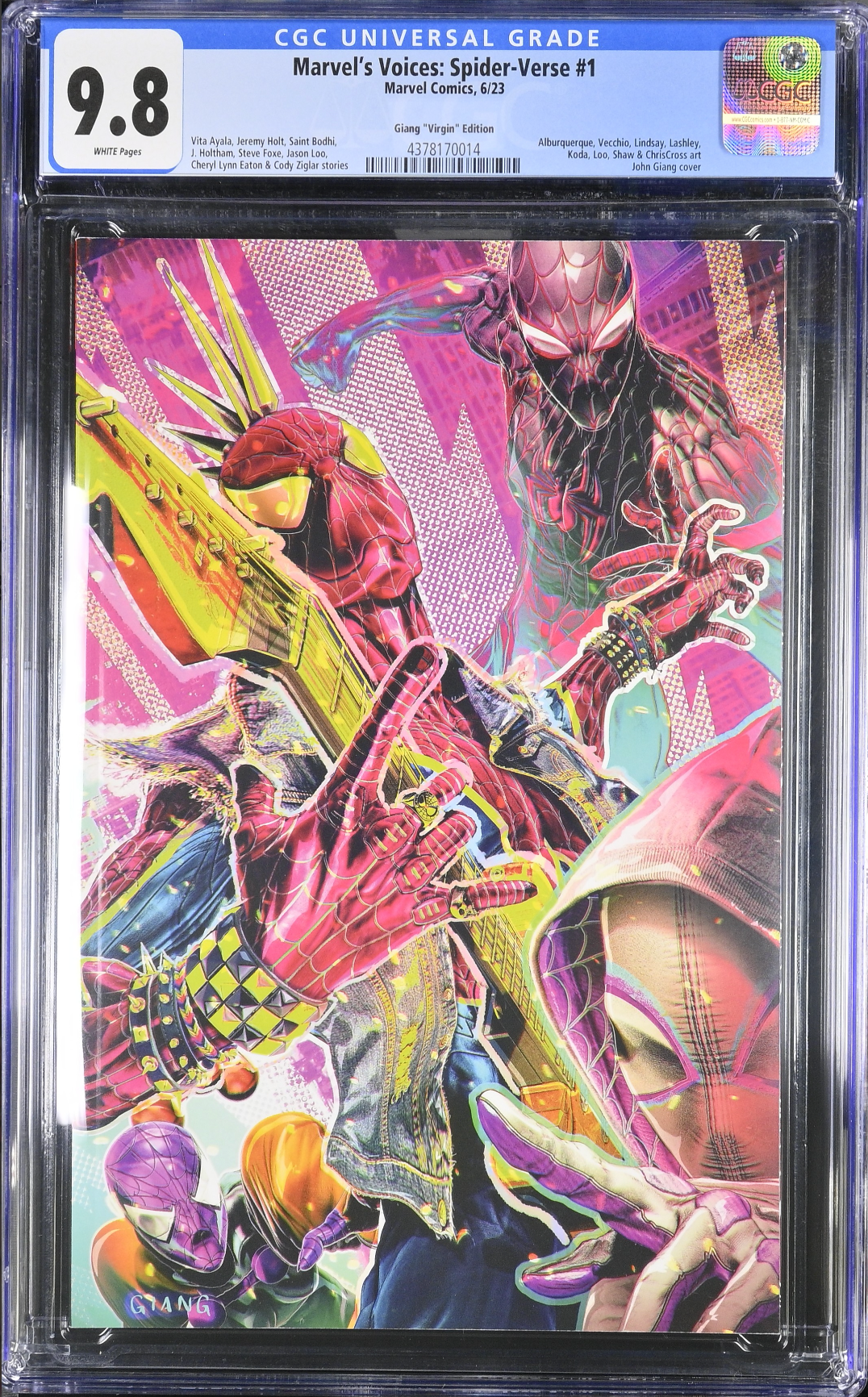 Marvel Voices: Spider-Verse #1 Giang 1:50 Virgin Retailer Incentive Variant CGC 9.8