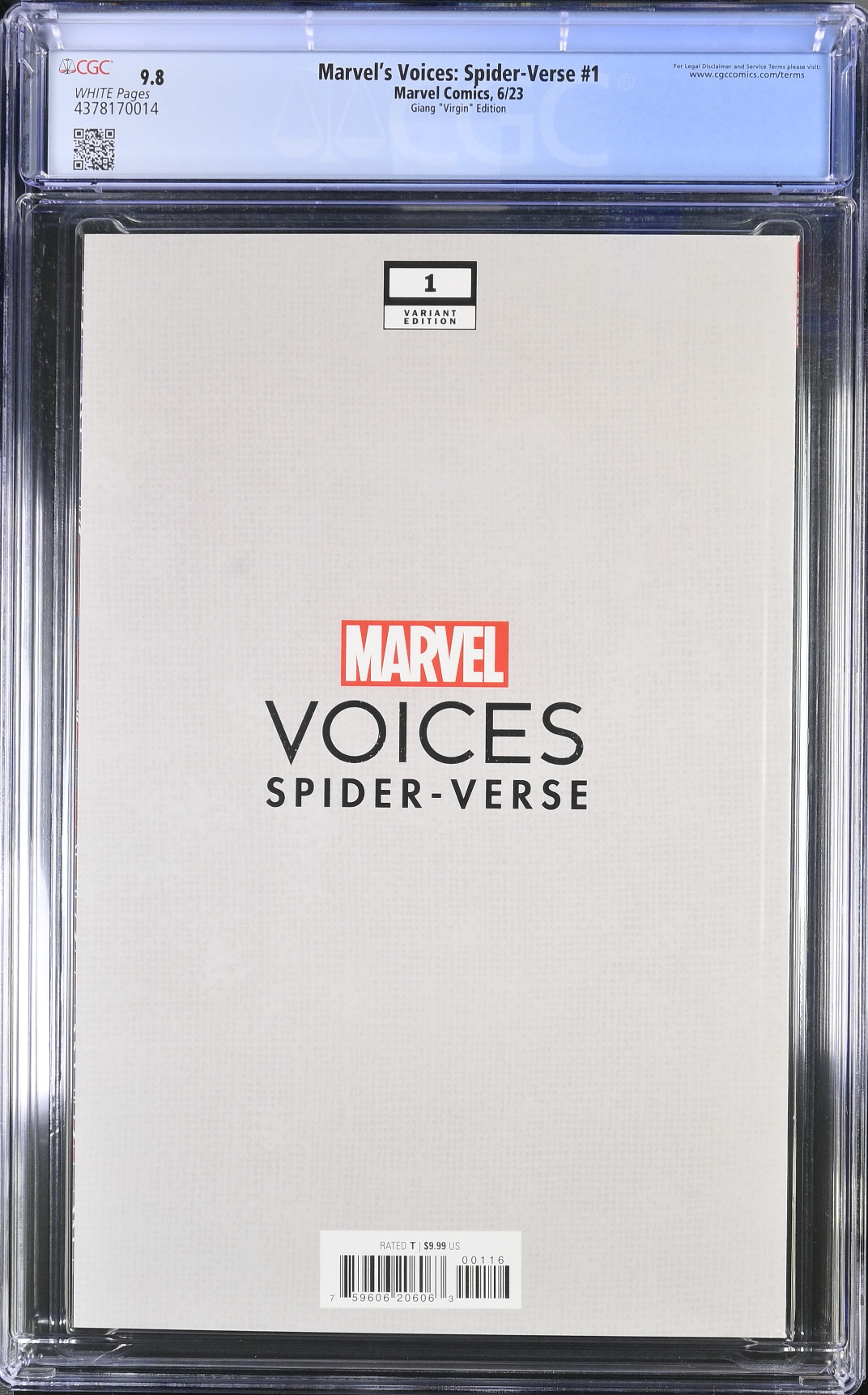 Marvel Voices: Spider-Verse #1 Giang 1:50 Virgin Retailer Incentive Variant CGC 9.8