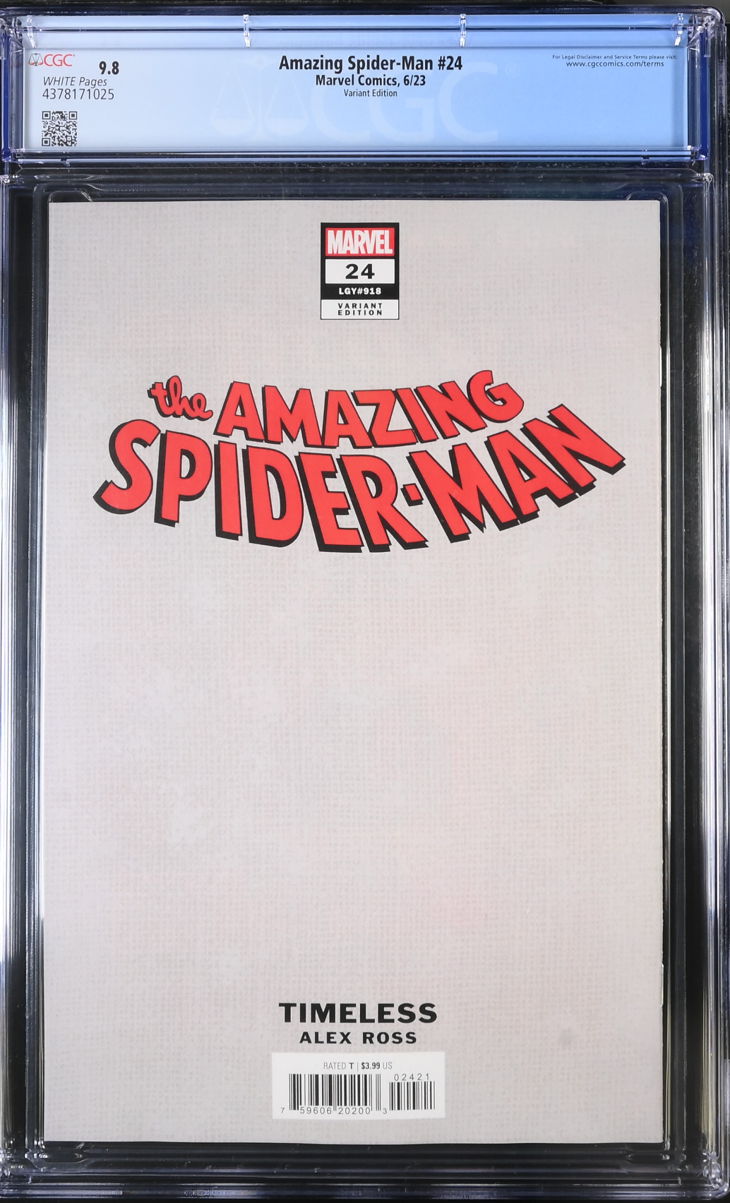 Amazing Spider-Man #24 Alex Ross Vulture "Timeless" Variant CGC 9.8