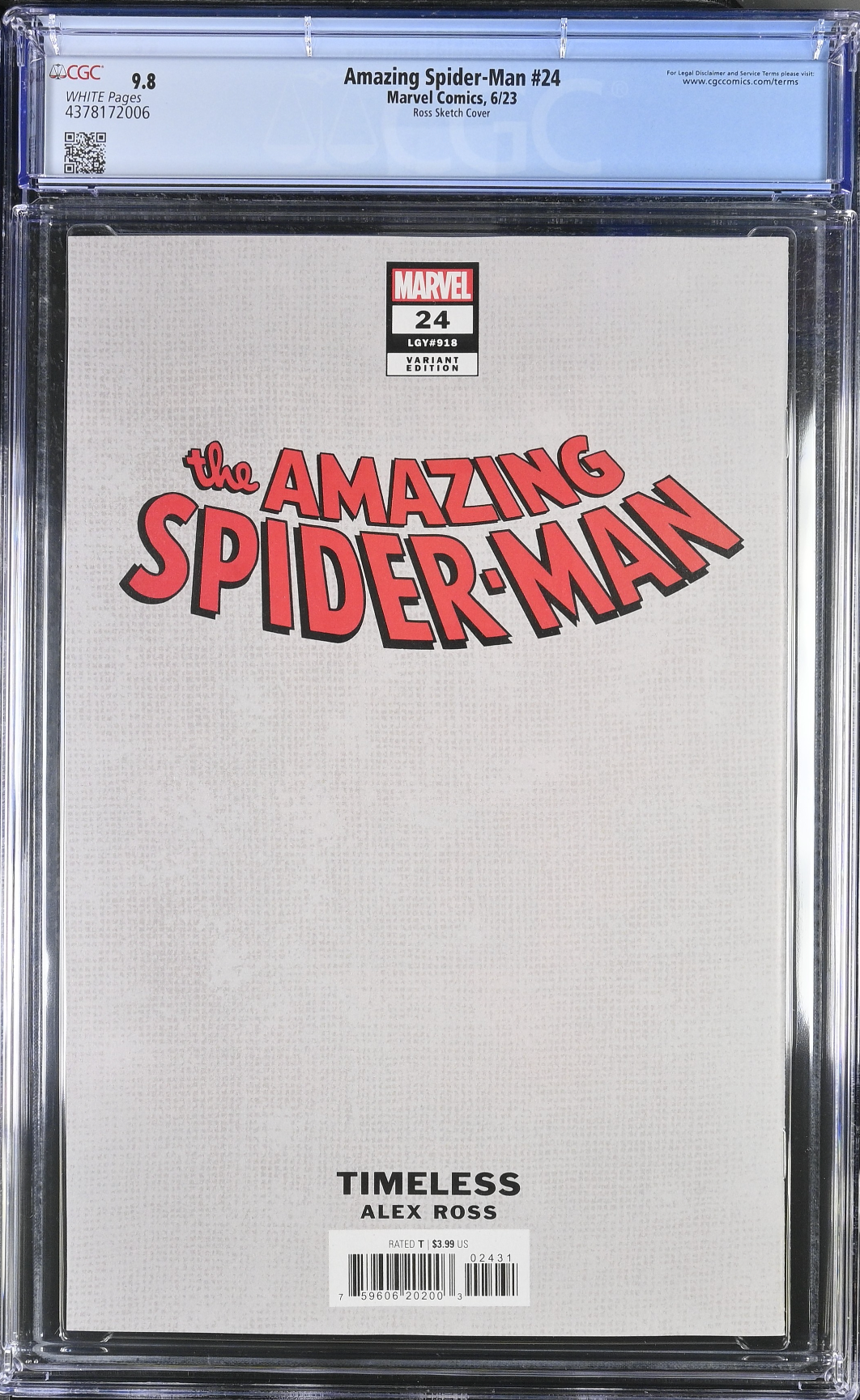 Amazing Spider-Man #24 Alex Ross Vulture "Timeless" 1:100 Retailer Incentive Variant CGC 9.8