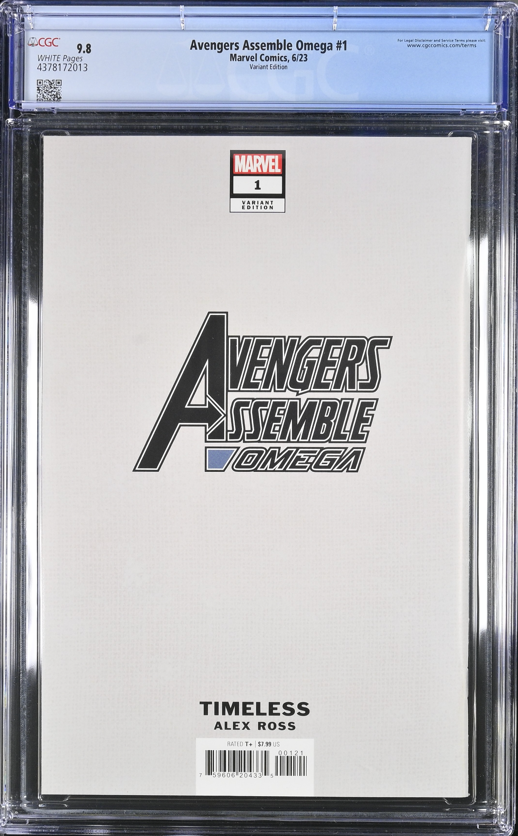 Avengers Assemble: Omega #1 Alex Ross Galactus "Timeless" Variant CGC 9.8