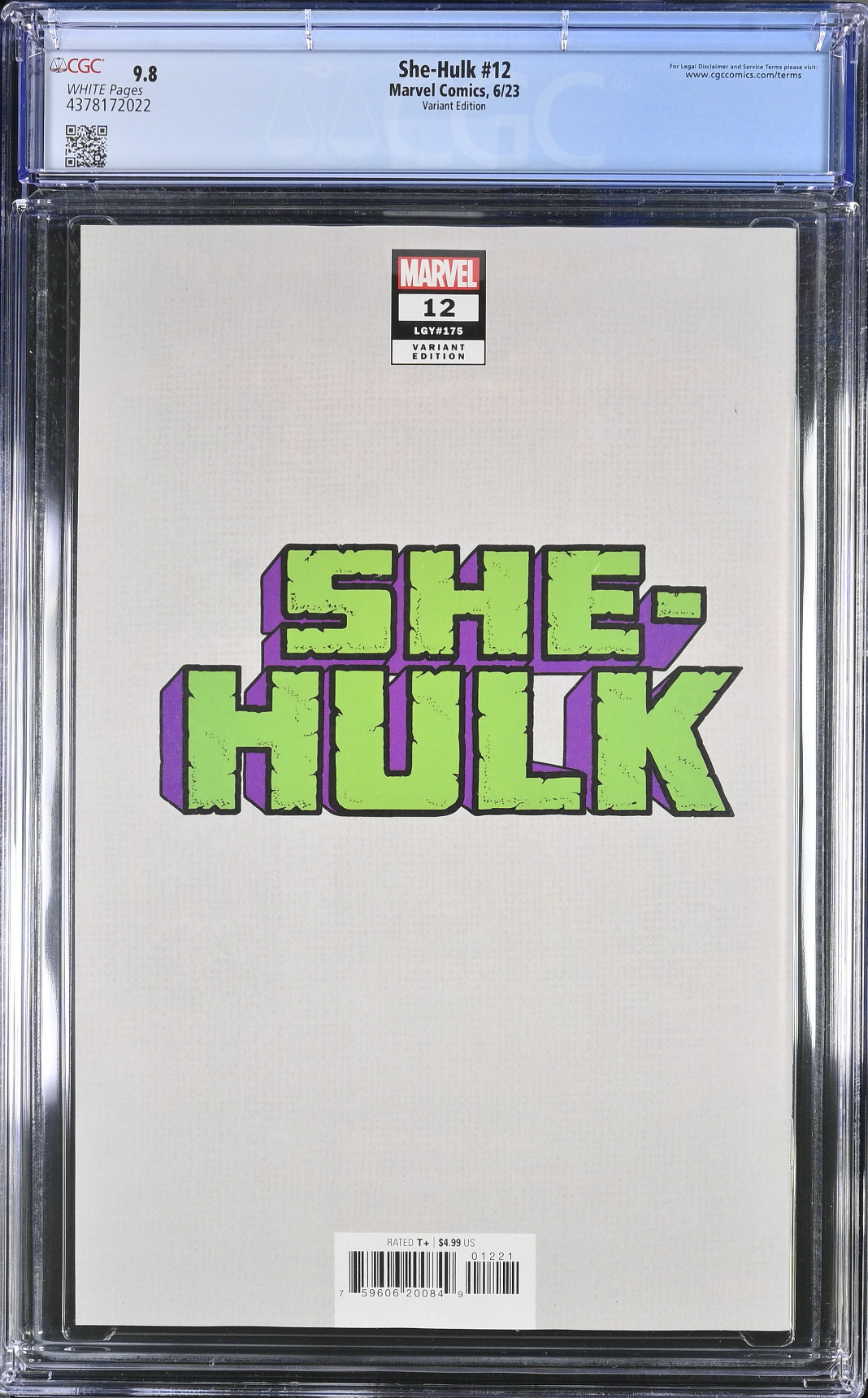 She-Hulk #12 Jeehyung Lee Variant CGC 9.8