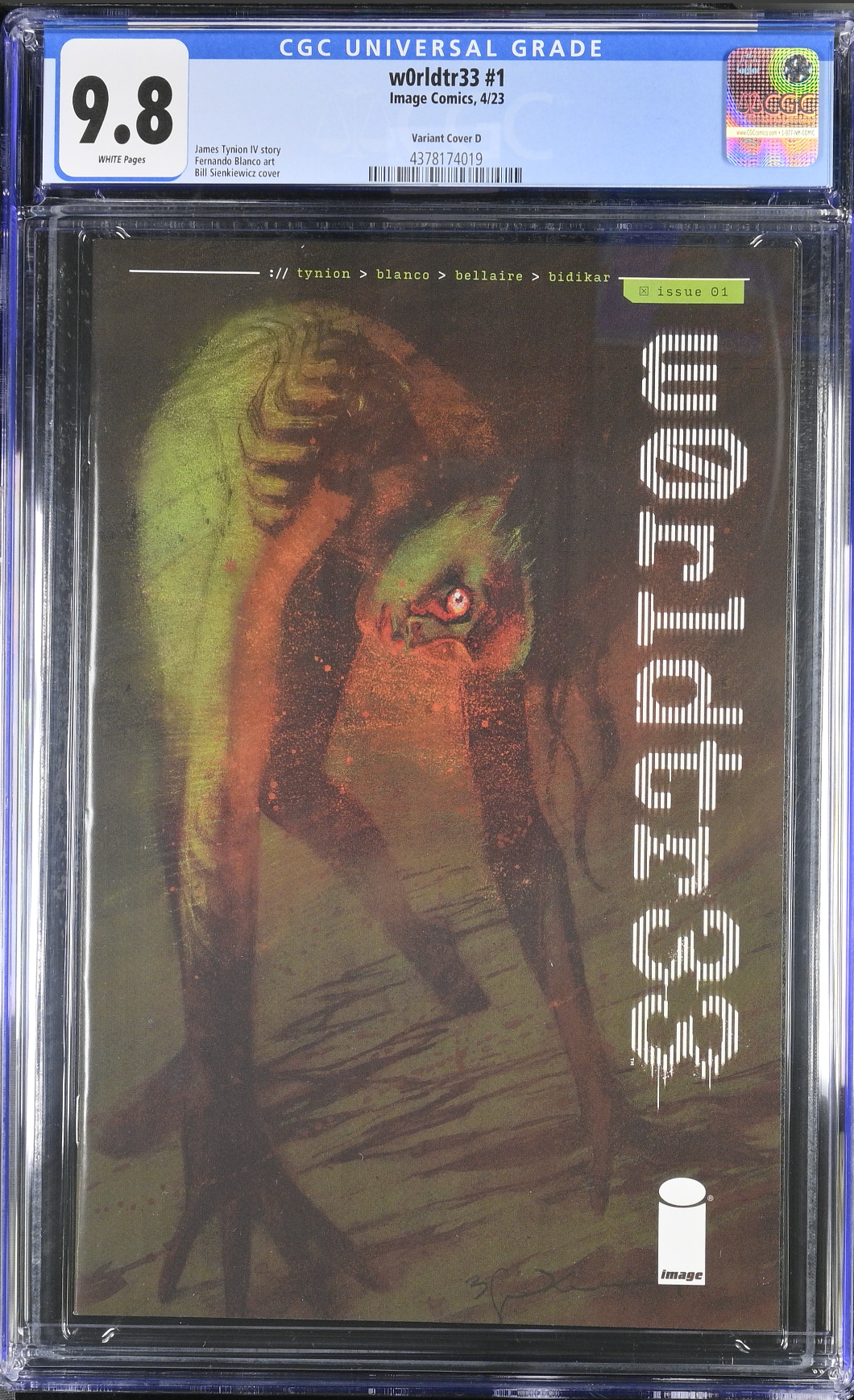 W0rldtr33 #1 Sienkiewicz 1:25 Retailer Incentive Variant CGC 9.8