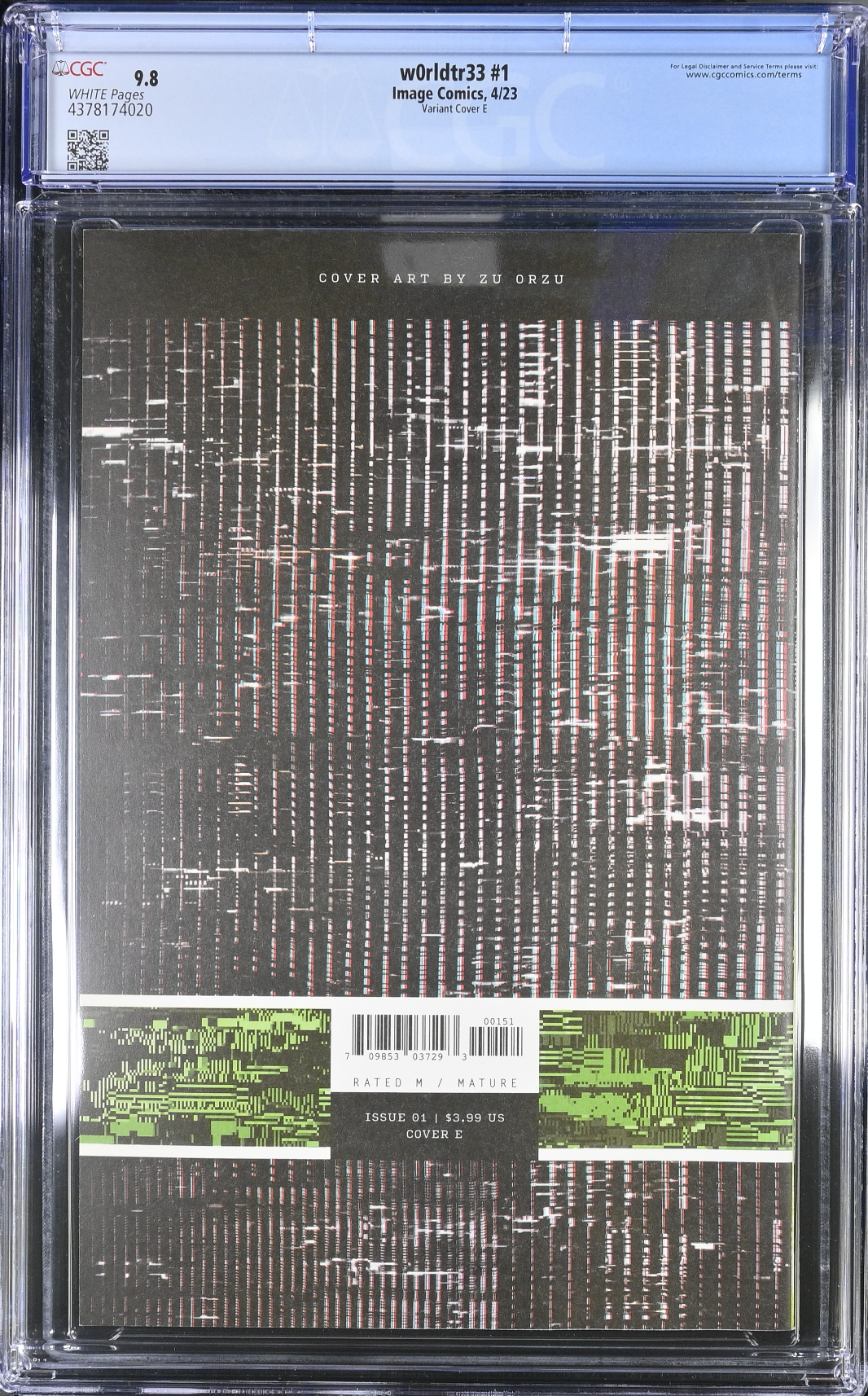 W0rldtr33 #1 Orzu 1:50 Retailer Incentive Variant CGC 9.8