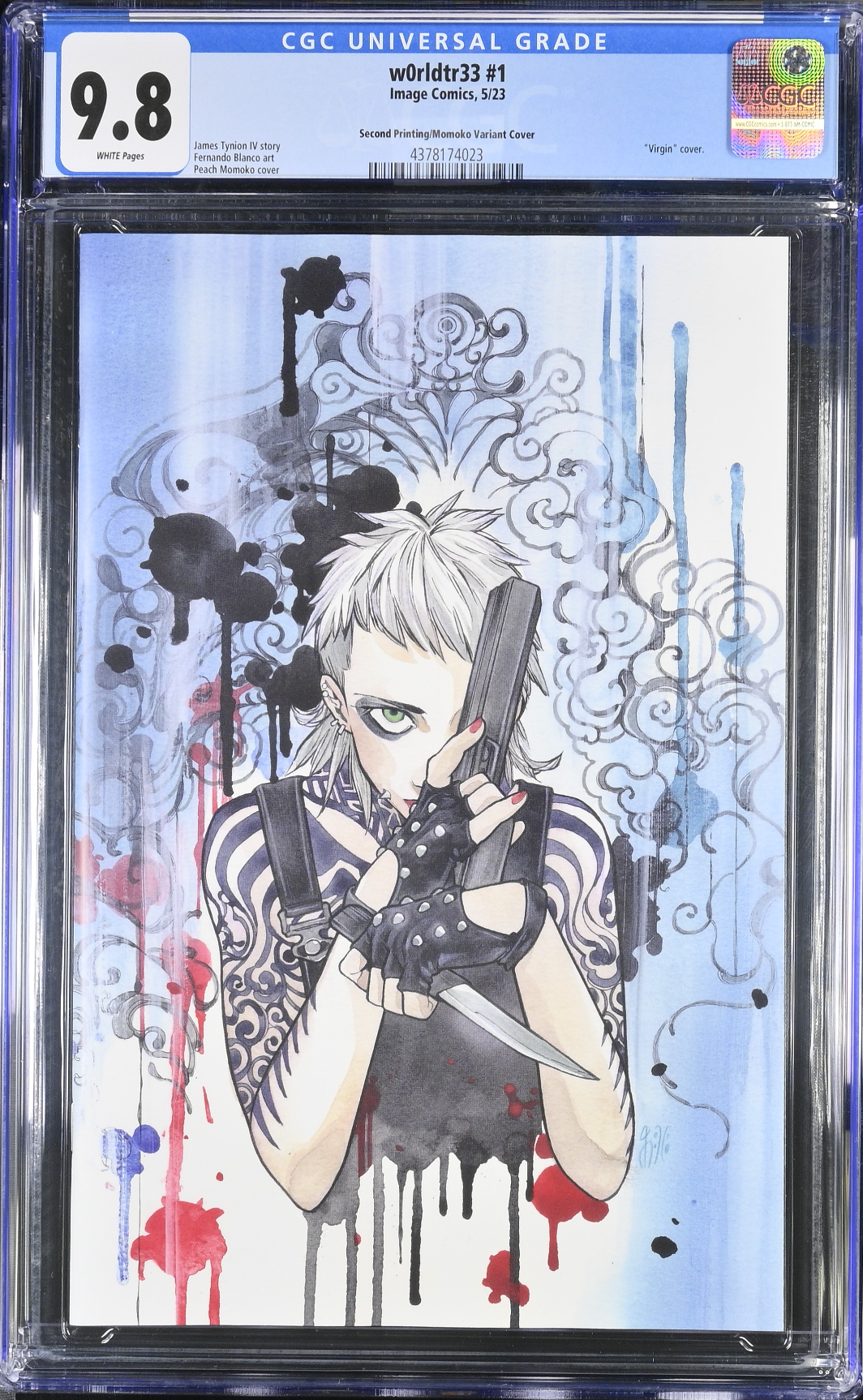 W0rldtr33 #1 Second Printing Momoko Virgin "Thank You"  Retailer Incentive Variant CGC 9.8