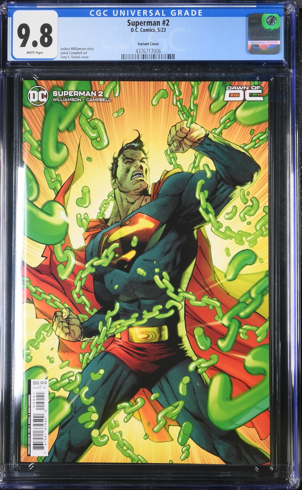 Superman #2 Daniel Variant CGC 9.8 - First Marilyn Moonlight