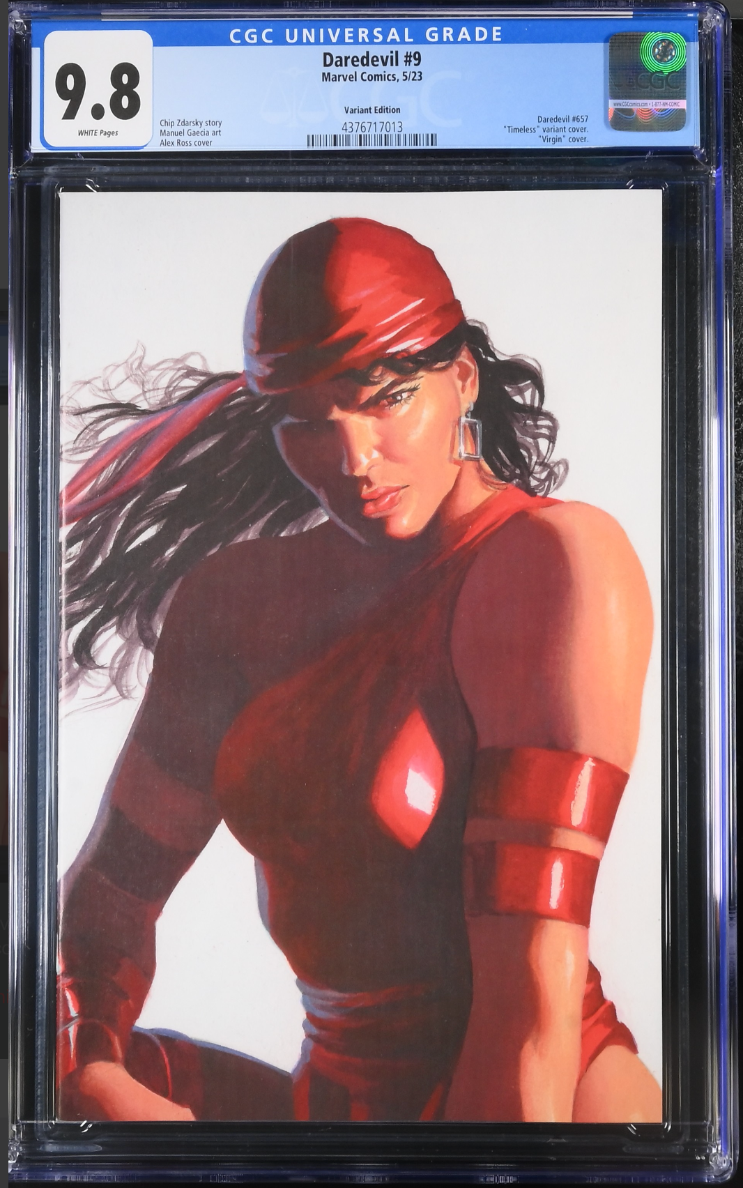 Daredevil #9 Alex Ross Elektra "Timeless" Variant CGC 9.8