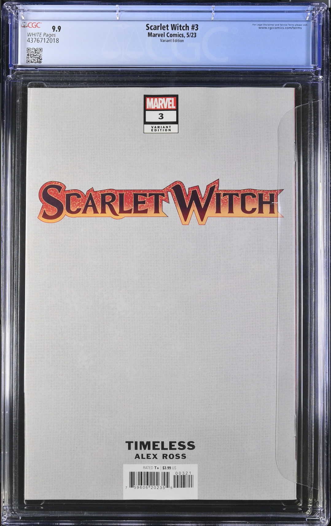 Scarlet Witch #3 Alex Ross Mephisto "Timeless" Variant CGC 9.9