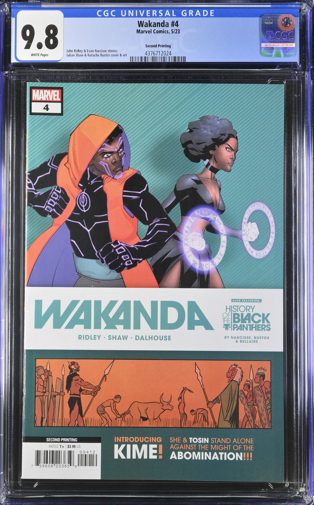 Wakanda #4 Second Printing CGC 9.8