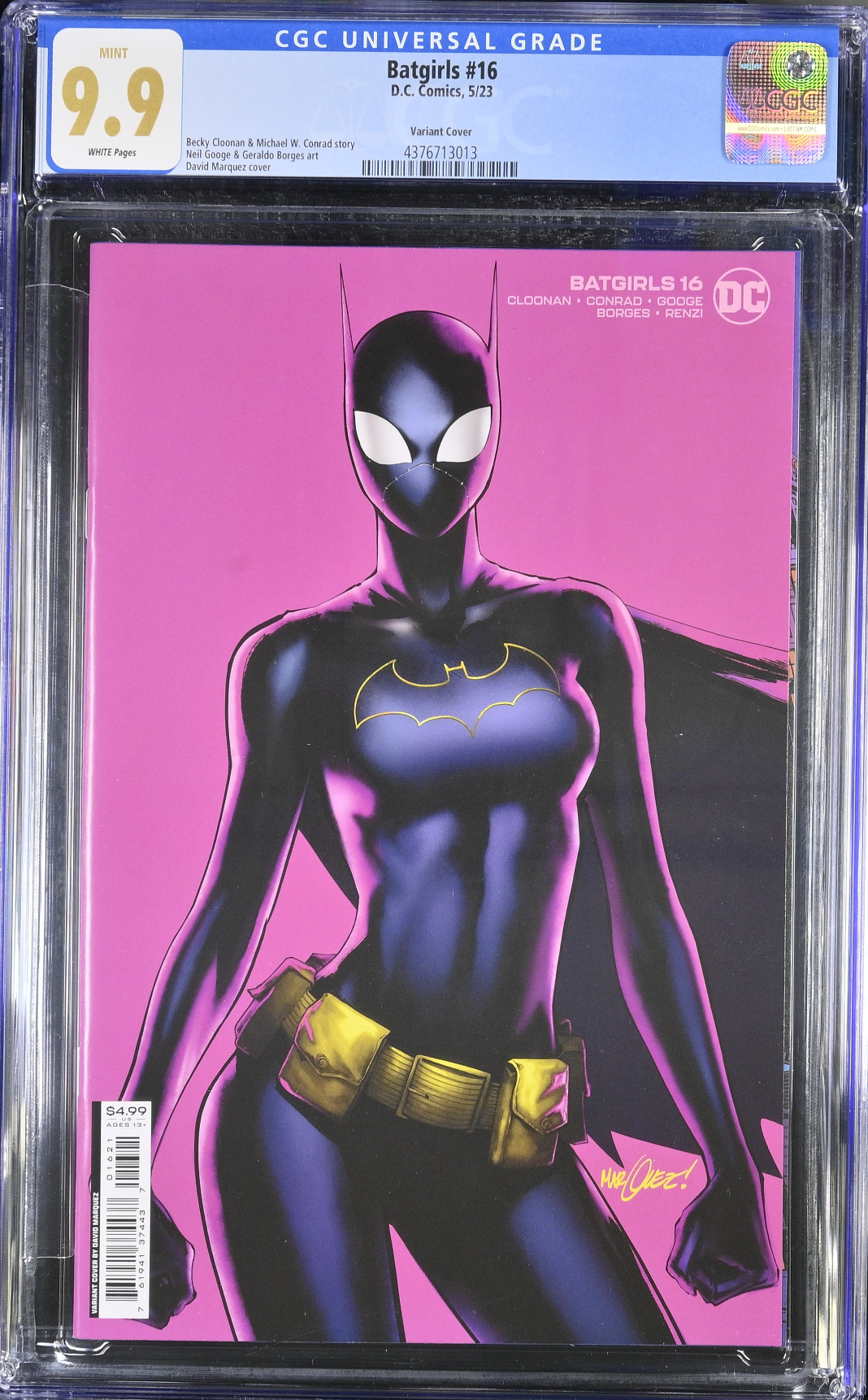 Batgirls #16 Marquez Variant CGC 9.9