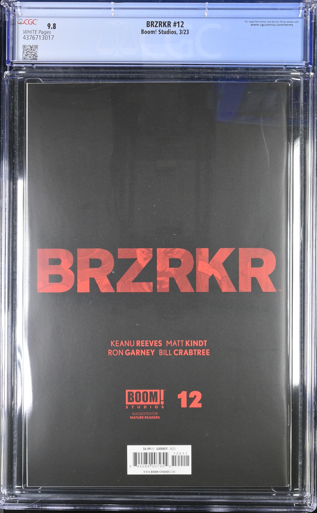 BRZRKR #12 Cover A Garney CGC 9.8 (Berzerker)