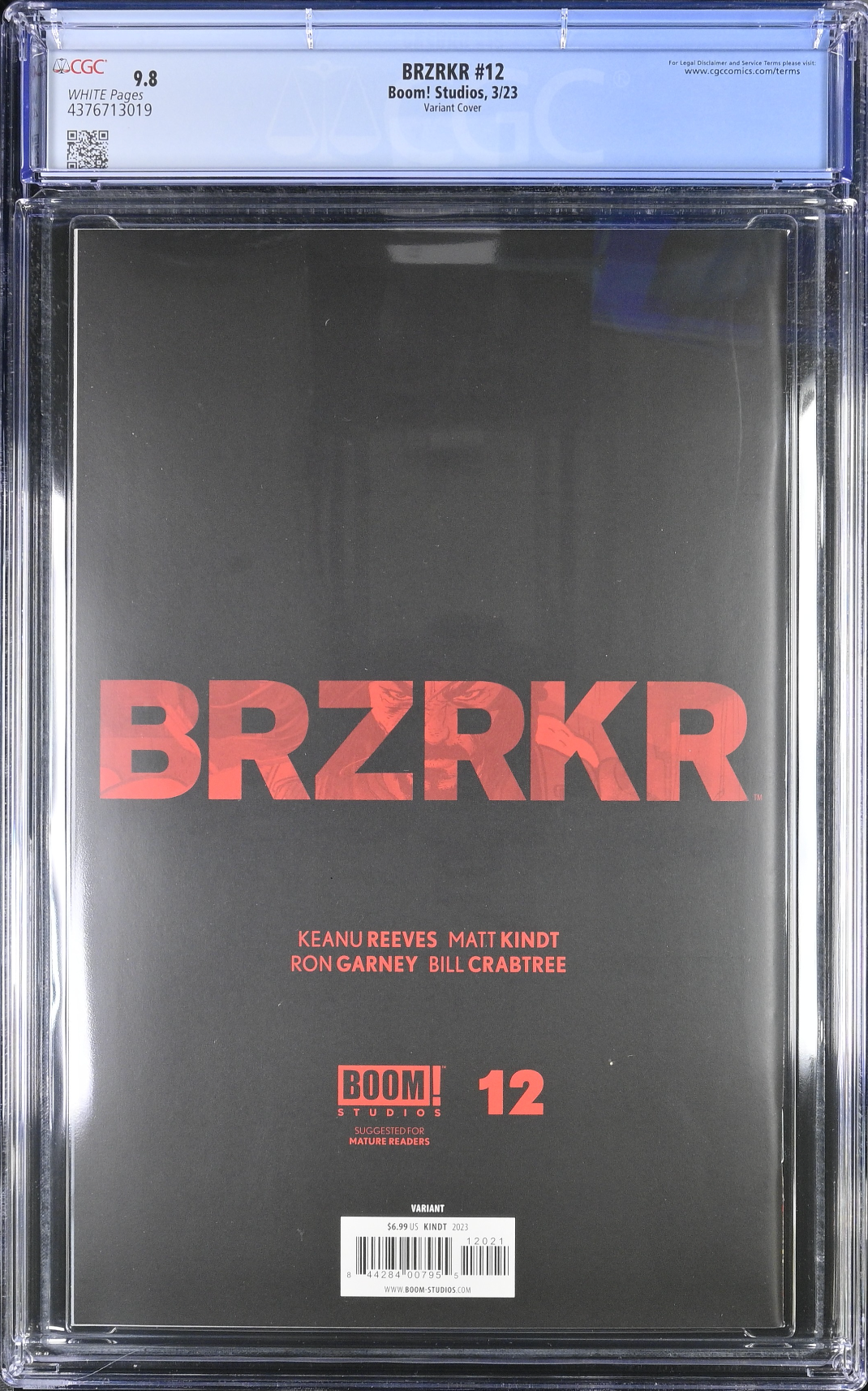 BRZRKR #12 Cover B Kindt CGC 9.8 (Berzerker)