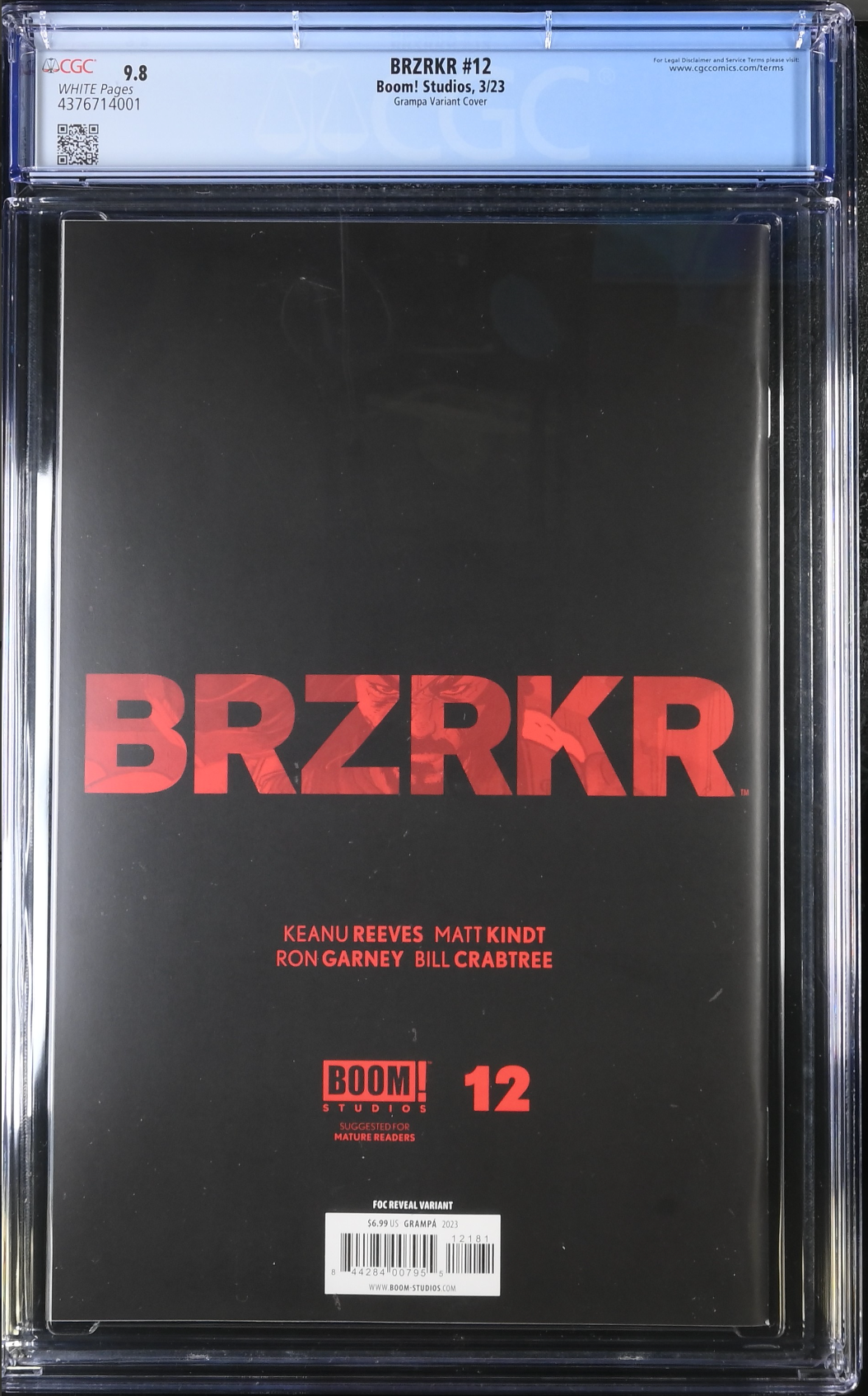 BRZRKR #12 CoverJ Grampa FOC Reveal Variant CGC 9.8 (Berzerker)