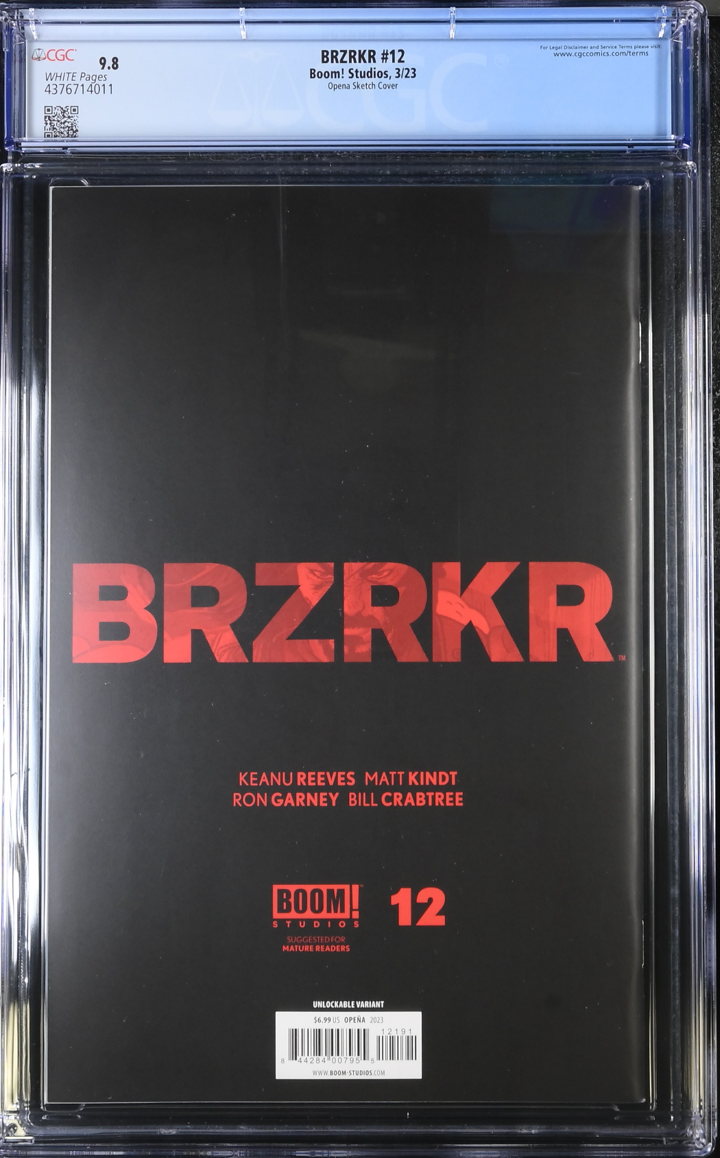 BRZRKR #12 Opena Unlockable Retailer Incentive Variant CGC 9.8 (Berzerker)