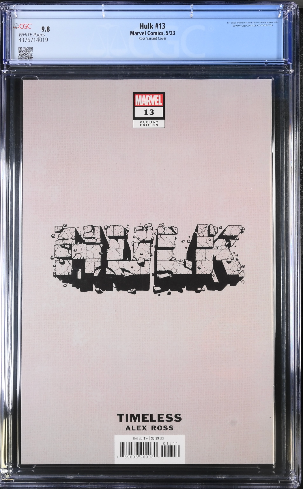 Hulk #13 Alex Ross Leader "Timeless" Variant CGC 9.8