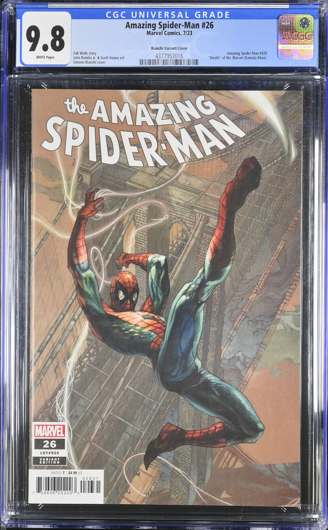 Amazing Spider-Man #26 Bianchi Variant CGC 9.8