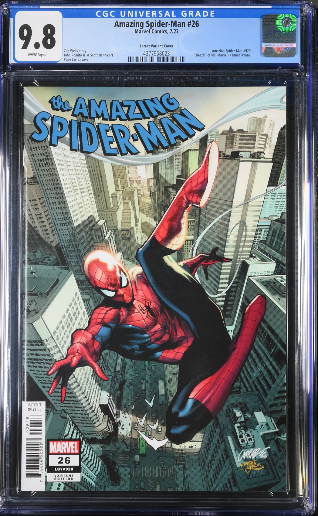 Amazing Spider-Man #26 Larraz 1:25 Retailer Incentive Variant CGC 9.8