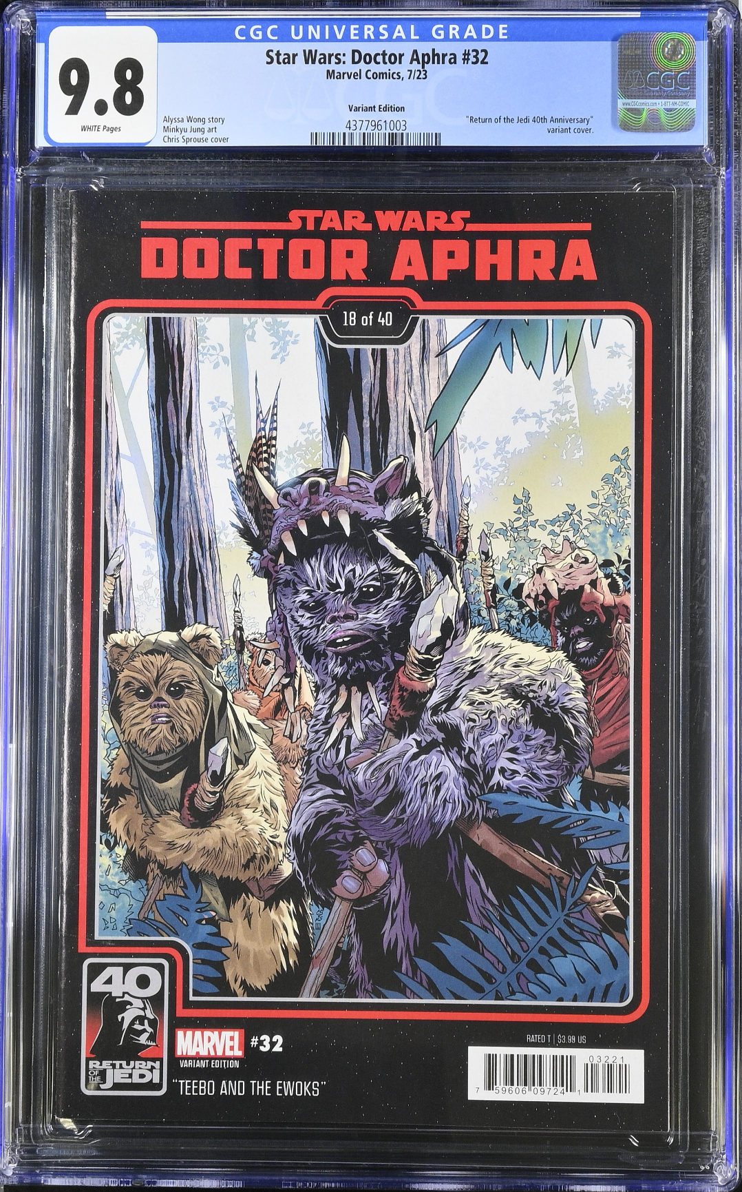 Star Wars: Doctor Aphra #32 Sprouse Variant CGC 9.8