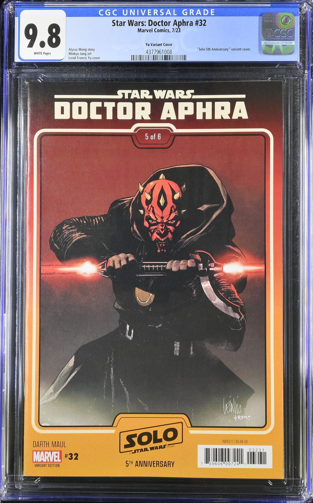 Star Wars: Doctor Aphra #32 Yu Variant CGC 9.8