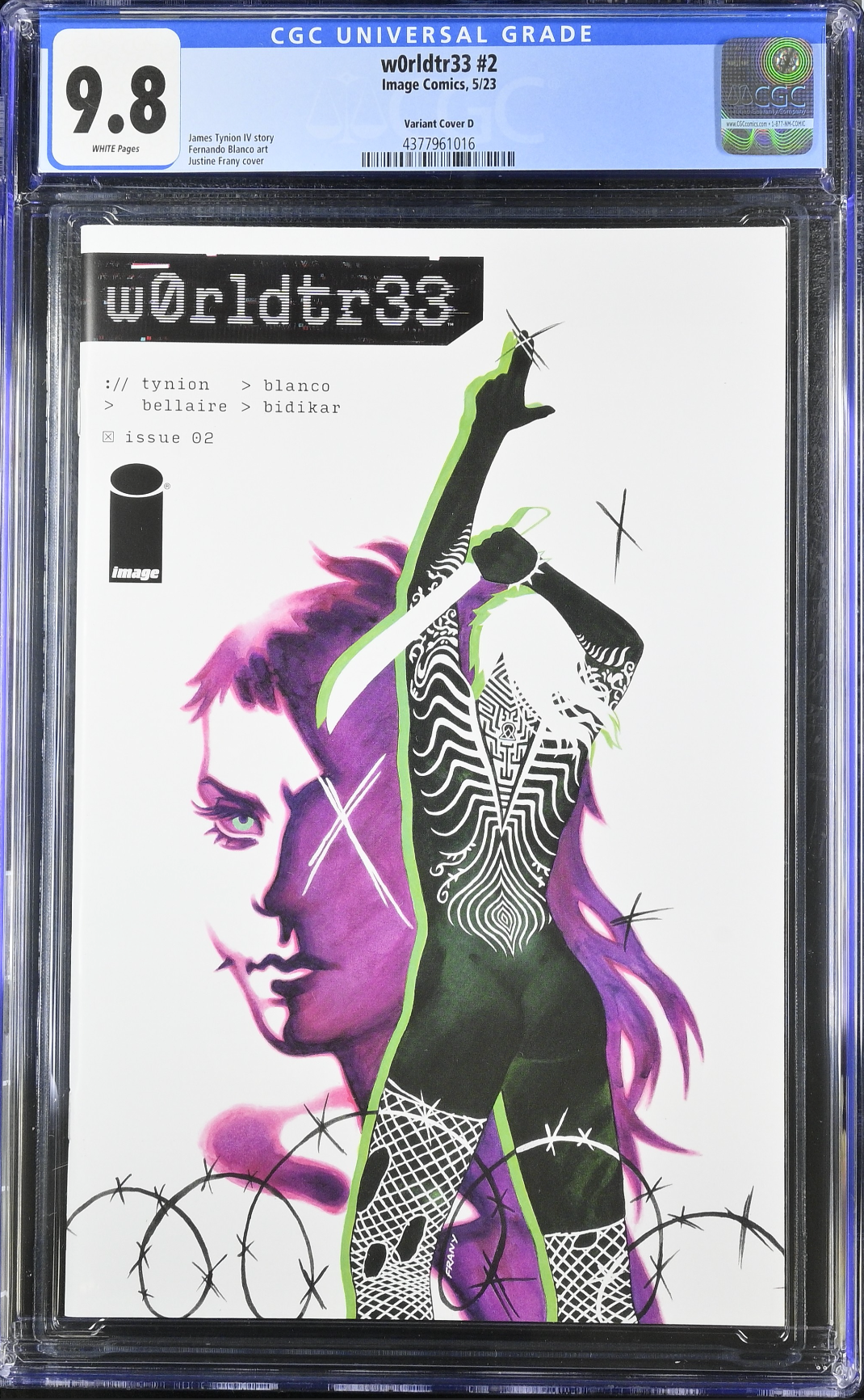 W0rldtr33 #2 Frany 1:50 Retailer Incentive Variant CGC 9.8