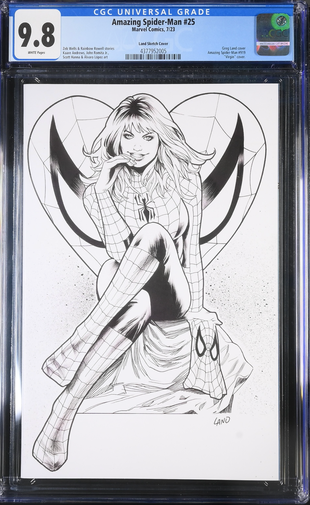 Amazing Spider-Man #25 Land 1:50 Retailer Incentive Variant CGC 9.8