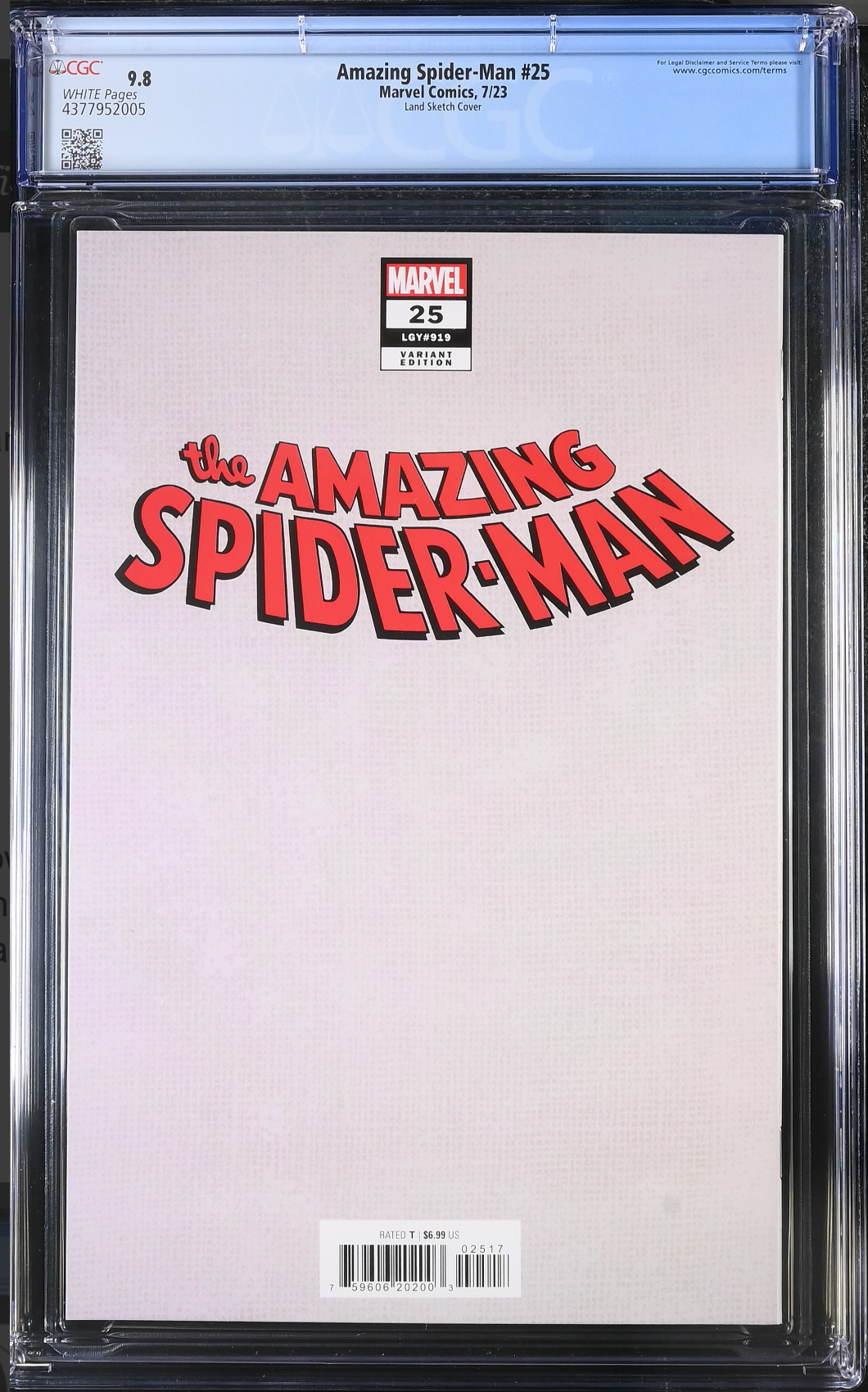 Amazing Spider-Man #25 Land 1:50 Retailer Incentive Variant CGC 9.8