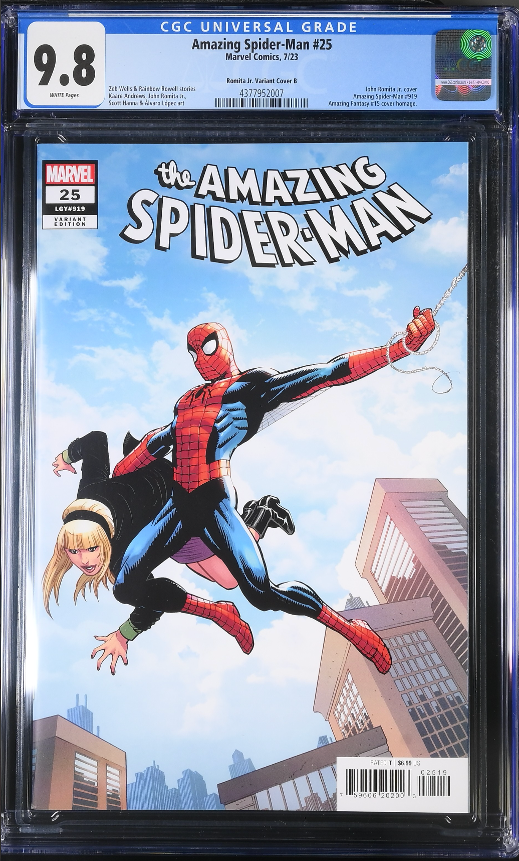 Amazing Spider-Man #25 Romita Jr. 1:100 Retailer Incentive Variant CGC 9.8