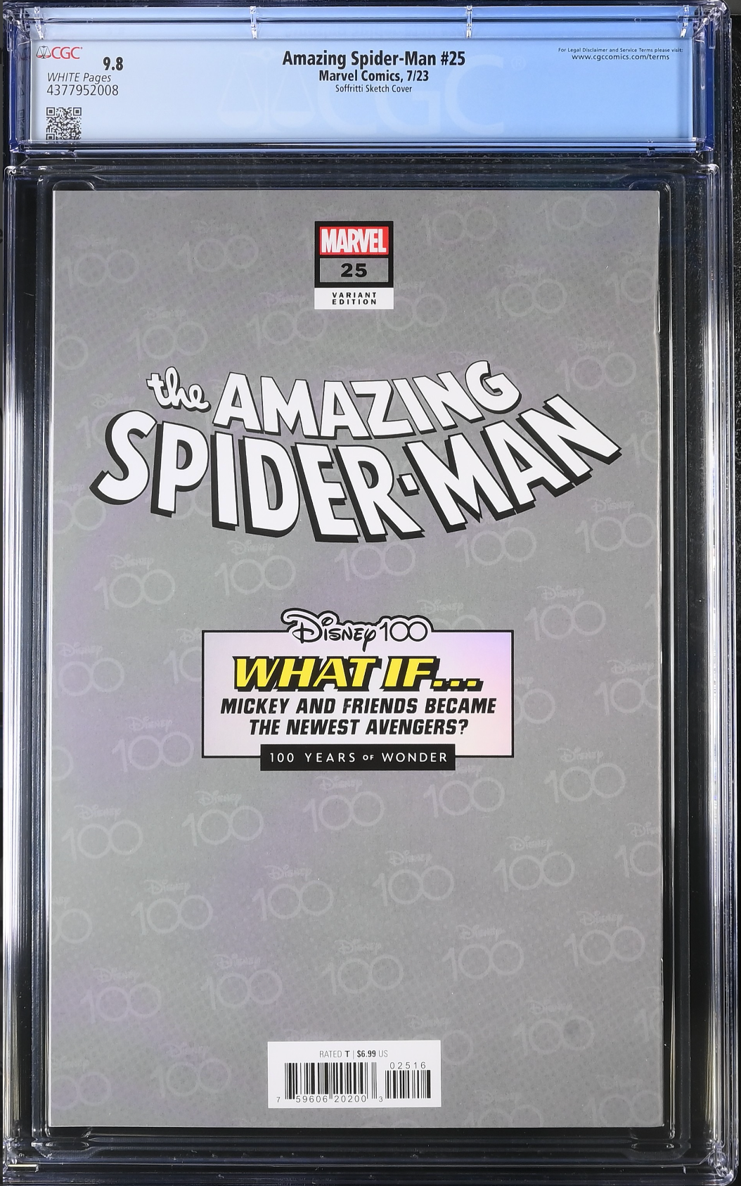 Amazing Spider-Man #25 Disney 1:100 Retailer Incentive Variant CGC 9.8