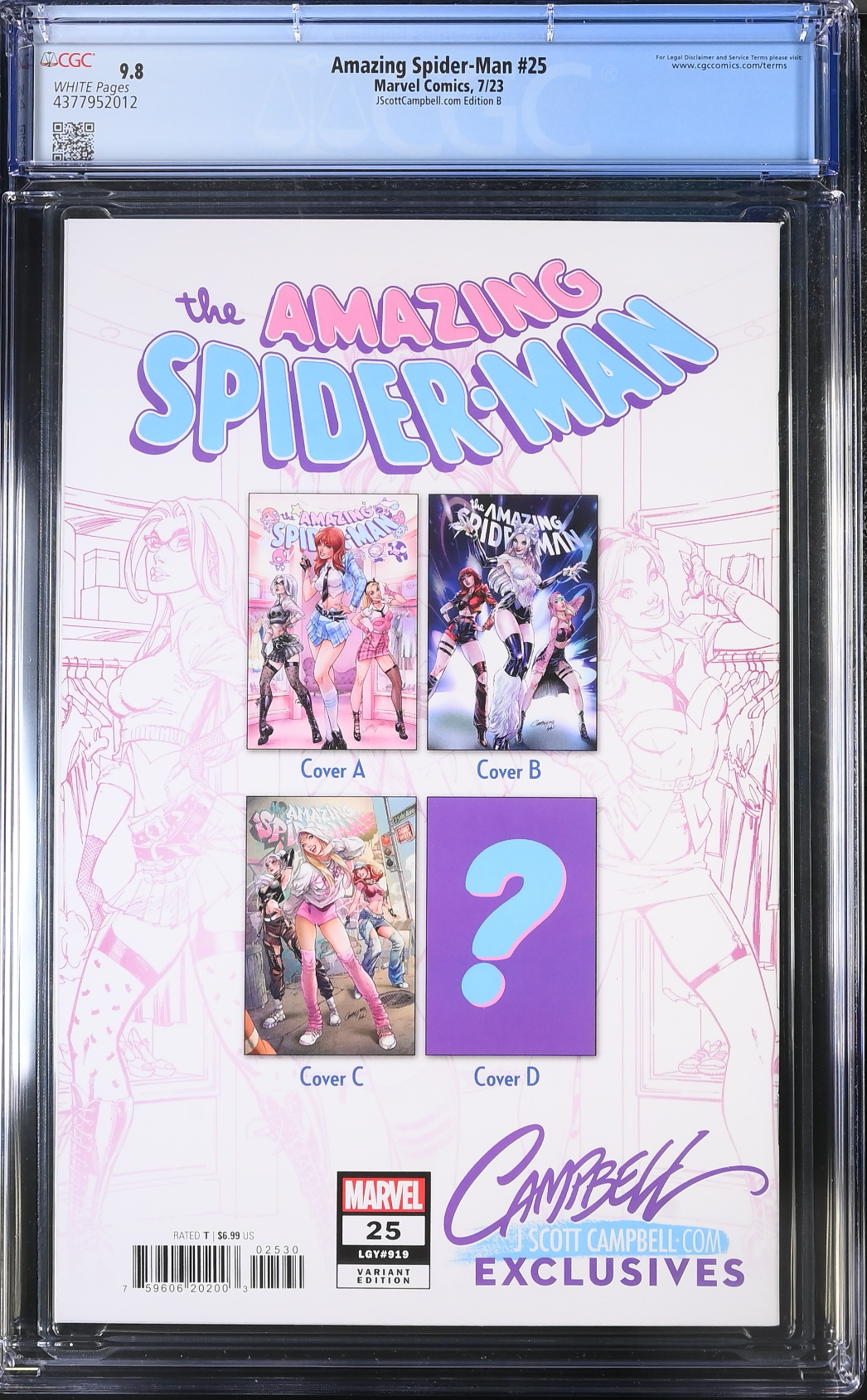 Amazing Spider-Man #25 J. Scott Campbell Exclusive B CGC 9.8