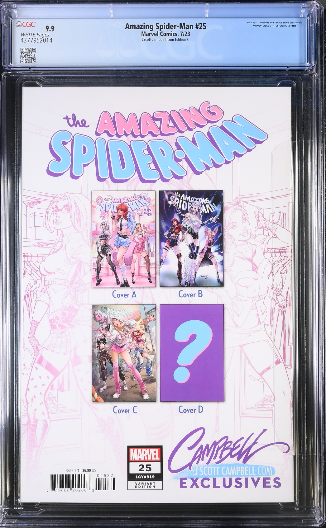 Amazing Spider-Man #25 J. Scott Campbell Exclusive C CGC 9.9