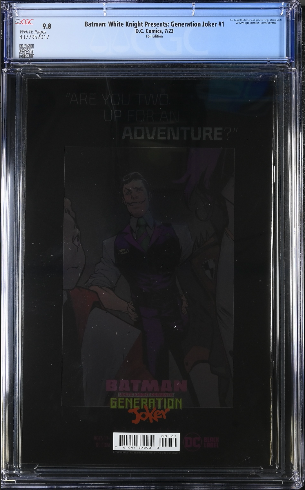 Batman: White Knight Presents - Generation Joker #1 Murphy 1:100 Virgin Foil Retailer Incentive Variant CGC 9.8