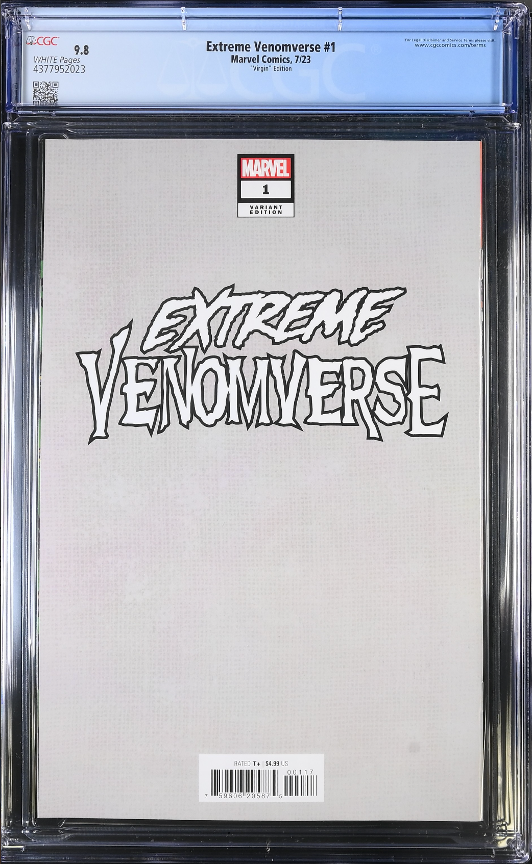 Extreme Venomverse #1 Yu 1:50 Virgin Retailer Incentive Variant CGC 9.8