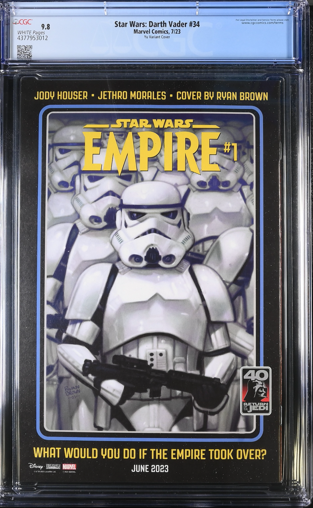 Star Wars: Darth Vader #34 Yu Variant CGC 9.8