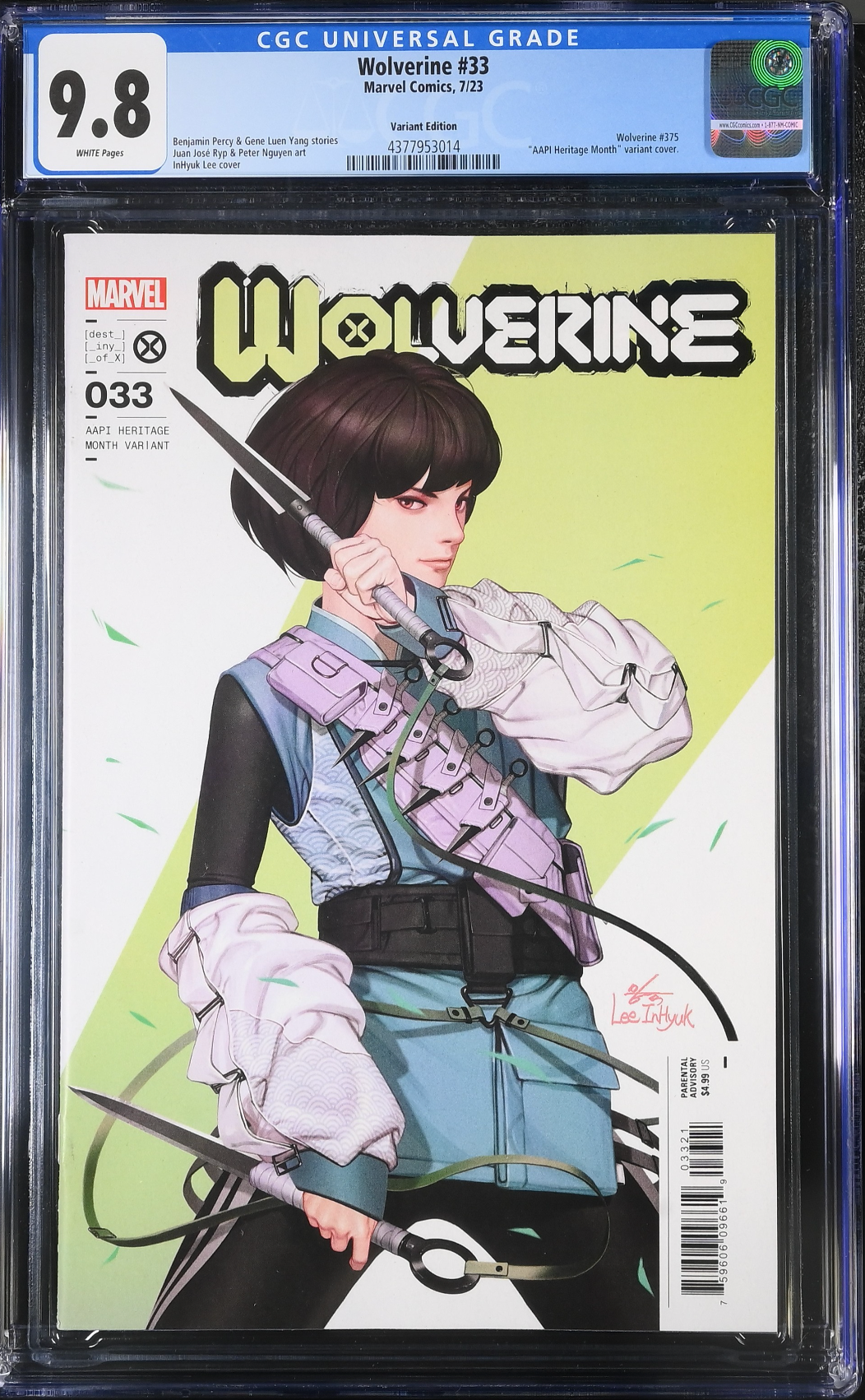 Wolverine #33 InHyuk Lee Variant CGC 9.8