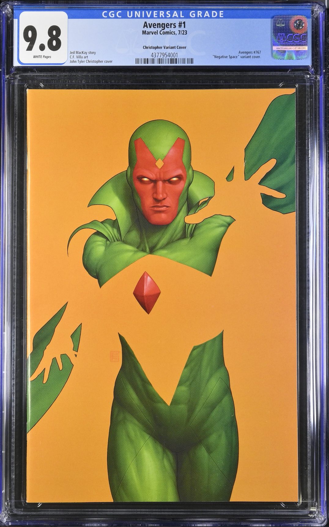 Avengers #1 Christopher Negative Space Variant CGC 9.8