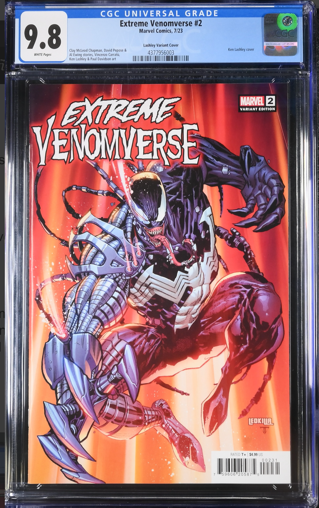 Extreme Venomverse #2 Lashley Variant CGC 9.8