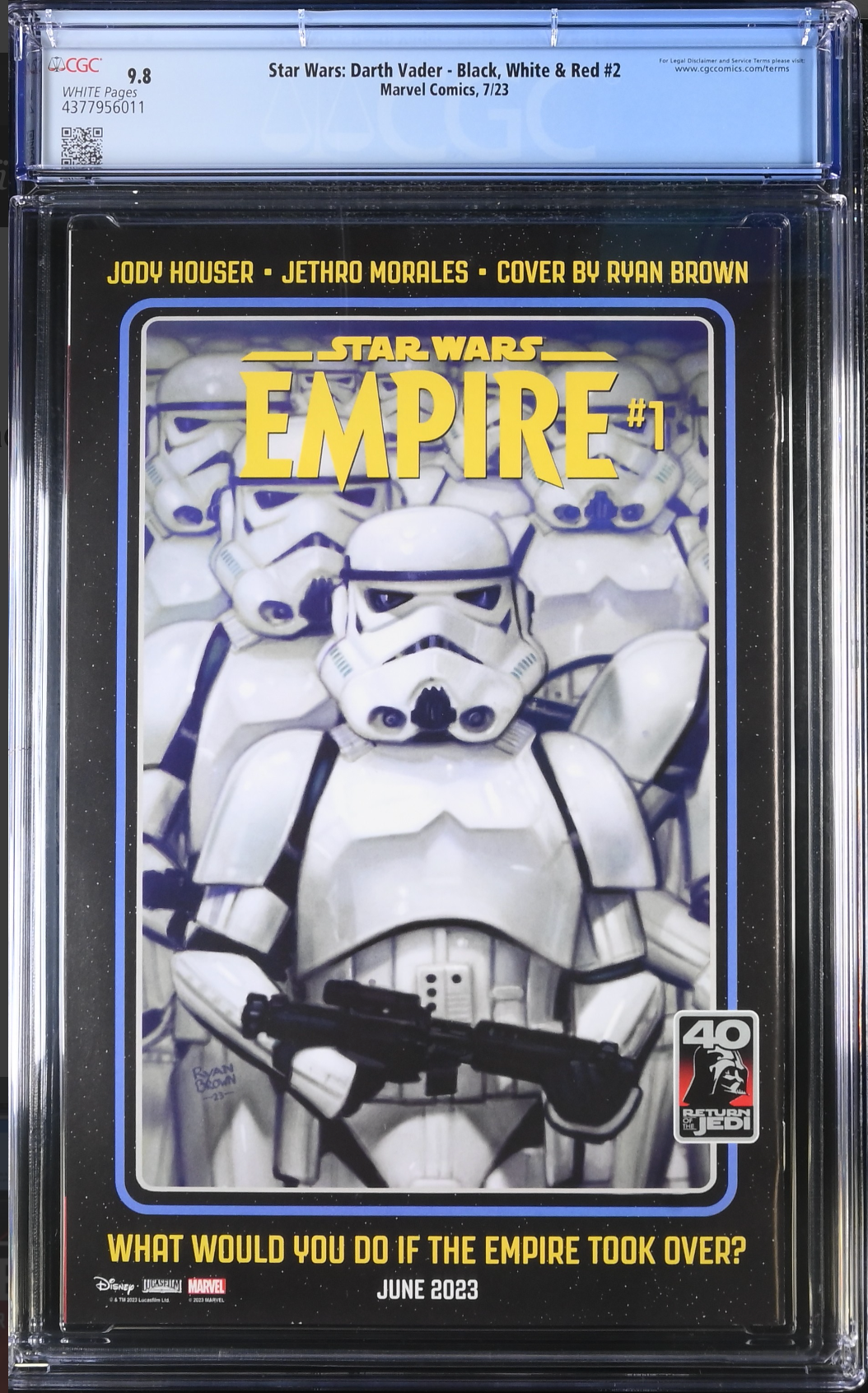 Star Wars: Darth Vader - Black, White & Red #2 CGC 9.8